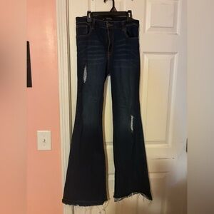 Lucky & Blessed Dark Blue Flare Jeans